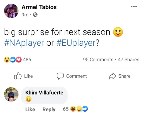 Удалённый пост Armel в Facebook