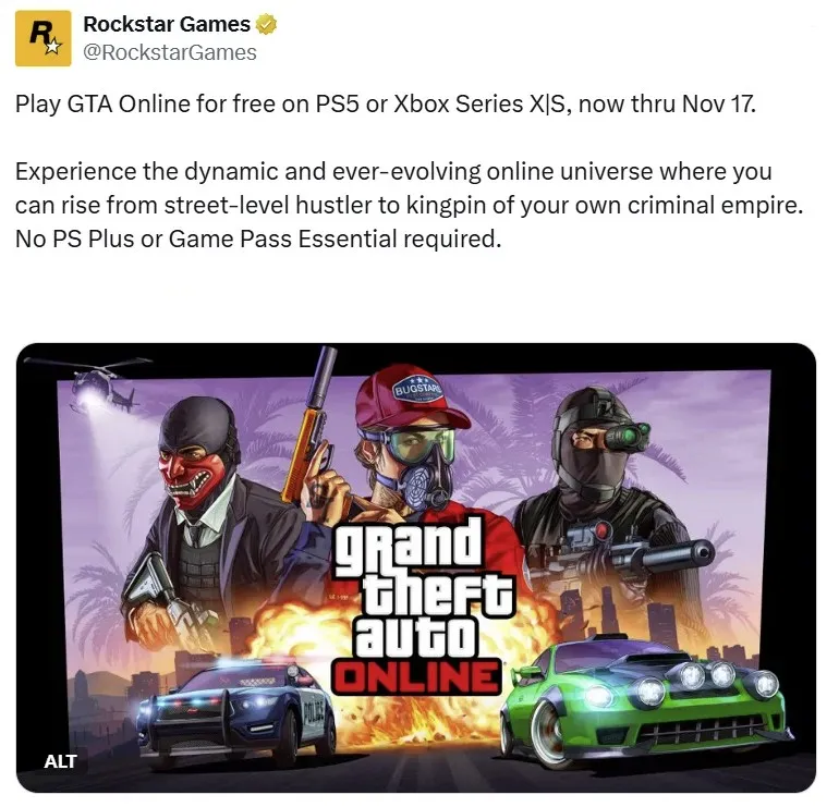 Пост Rockstar Games