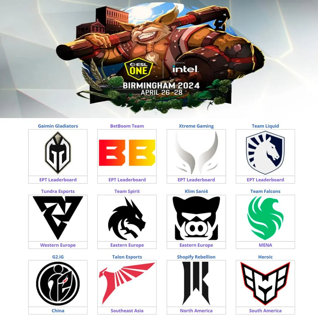 Участники ESL One Birmingham 2024