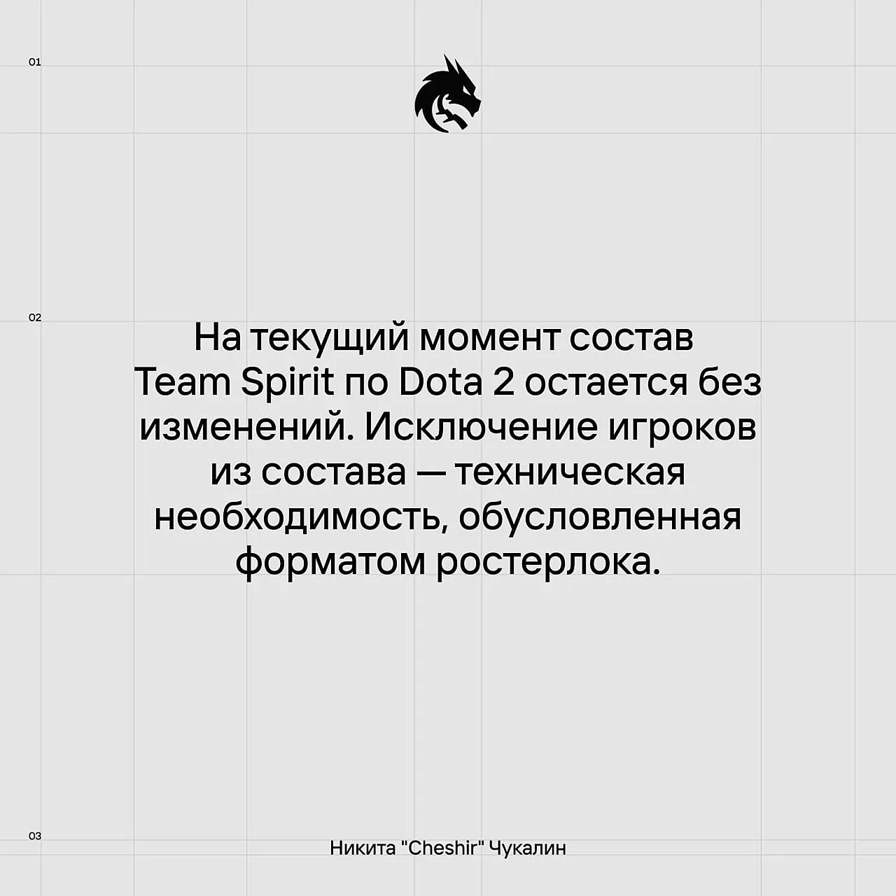 Заявление CEO Team Spirit