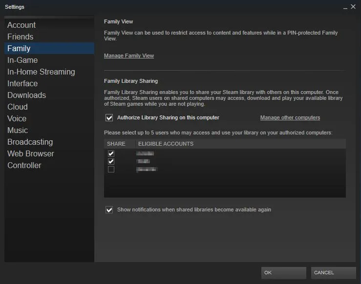 Как настроить семейный доступ в Steam