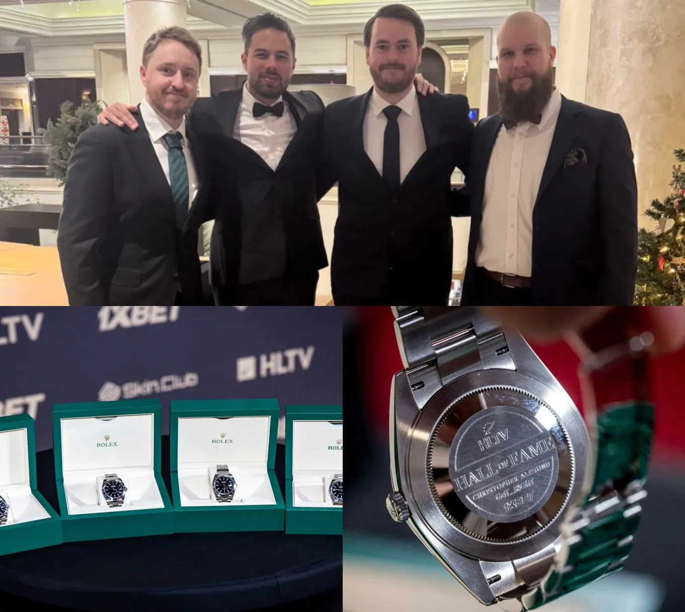 Дебютанты Зала славы от HLTV и их памятные подарки – часы Rolex со специальной гравировкой