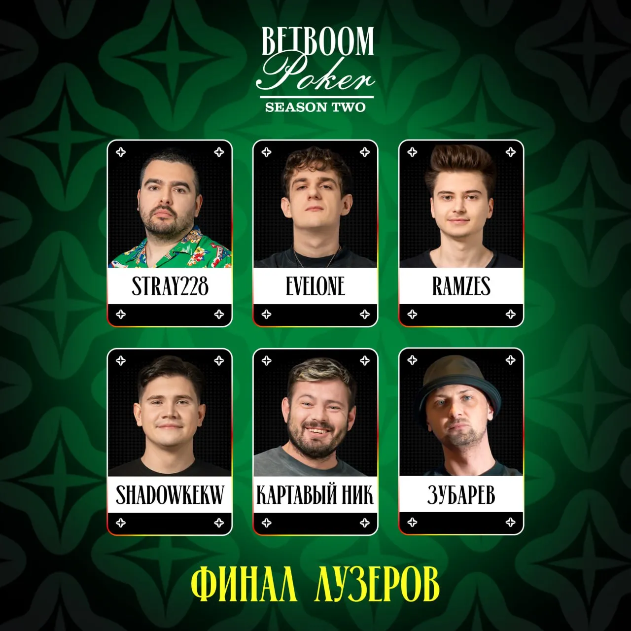 Участники финального стола лузеров