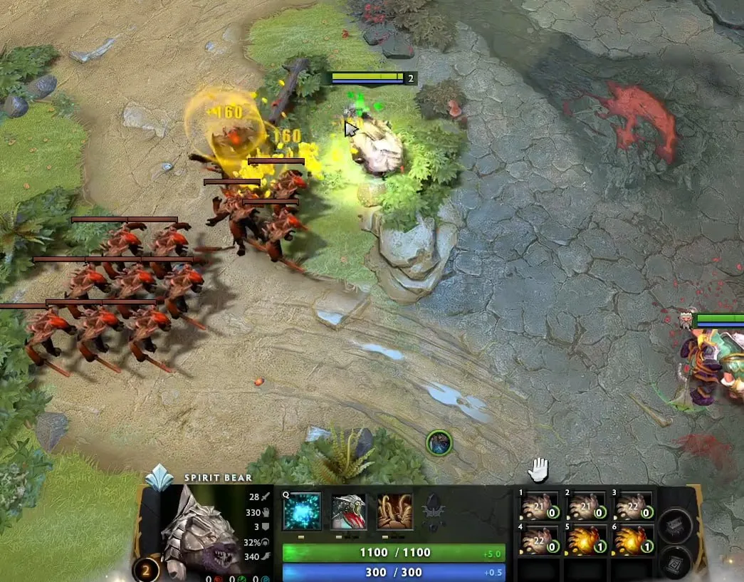 В Dota 2 остался баг с несколькими Hand of Midas – он работает у Lone Druid и Arc Warden