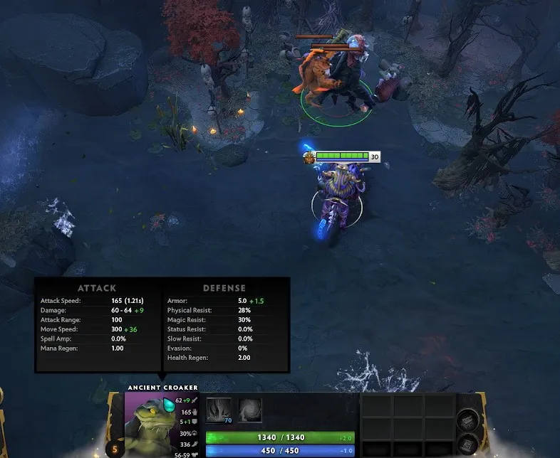 Эволюционирующий лагерь существ в Dota 2