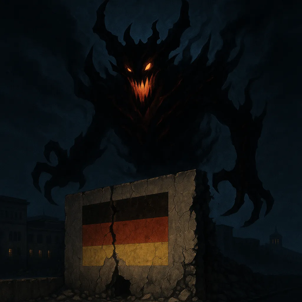 Shadow Fiend у разрушенной Берлинской стены