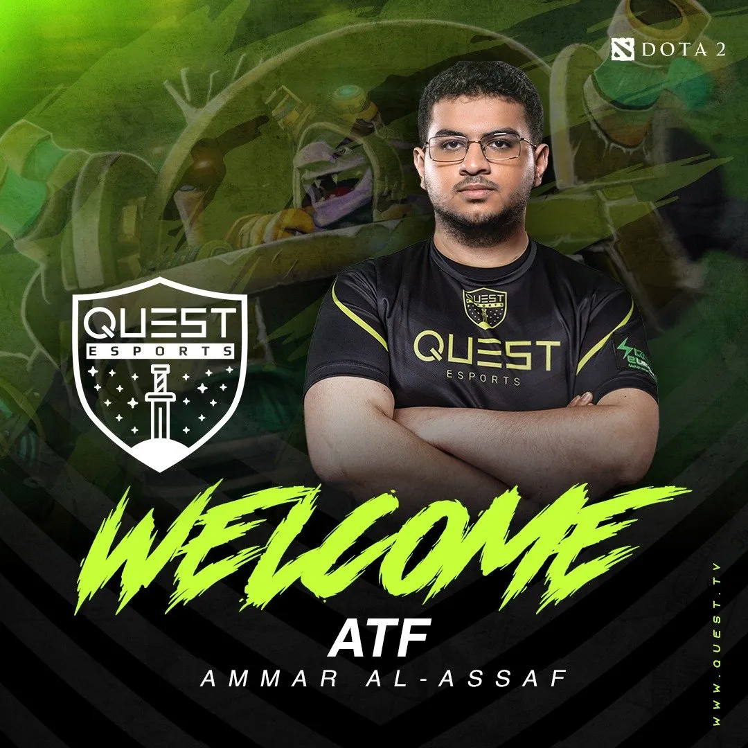 Quest Esports официально подписала ATF в состав по Dota 2