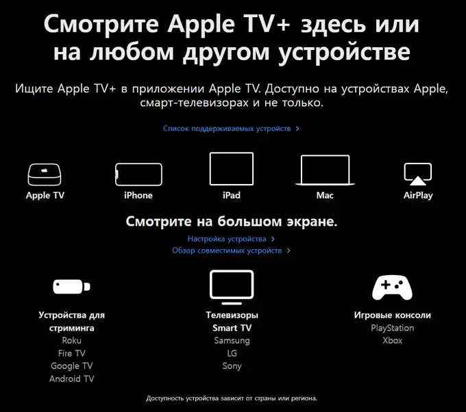 Устройства, совместимые с Apple ID
