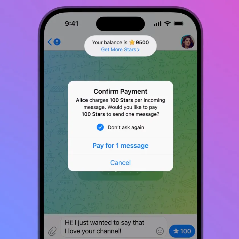 7 марта 2025 года в Telegram добавили «Платные сообщения»