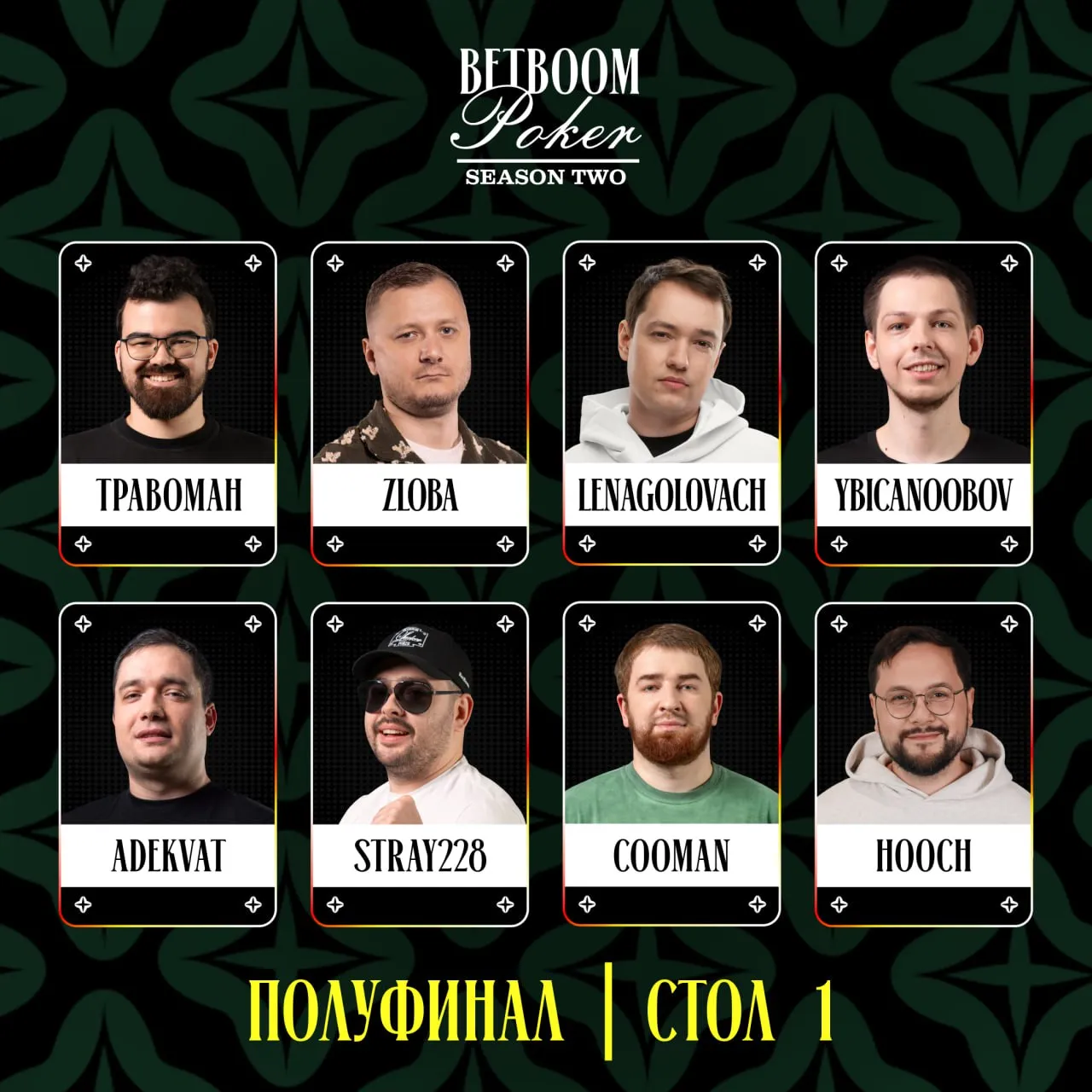 Участники первого полуфинального стола