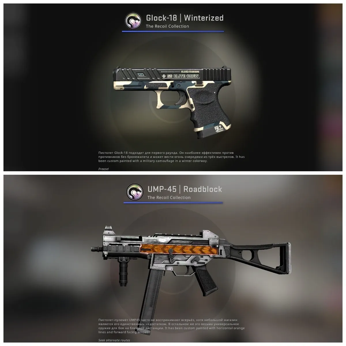 Glock 18 | Winterized и UMP-45 | Roadblock