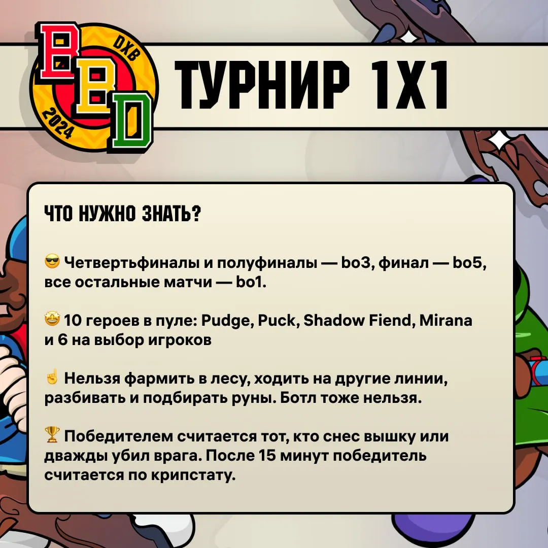 Формат и правила турнира 1x1