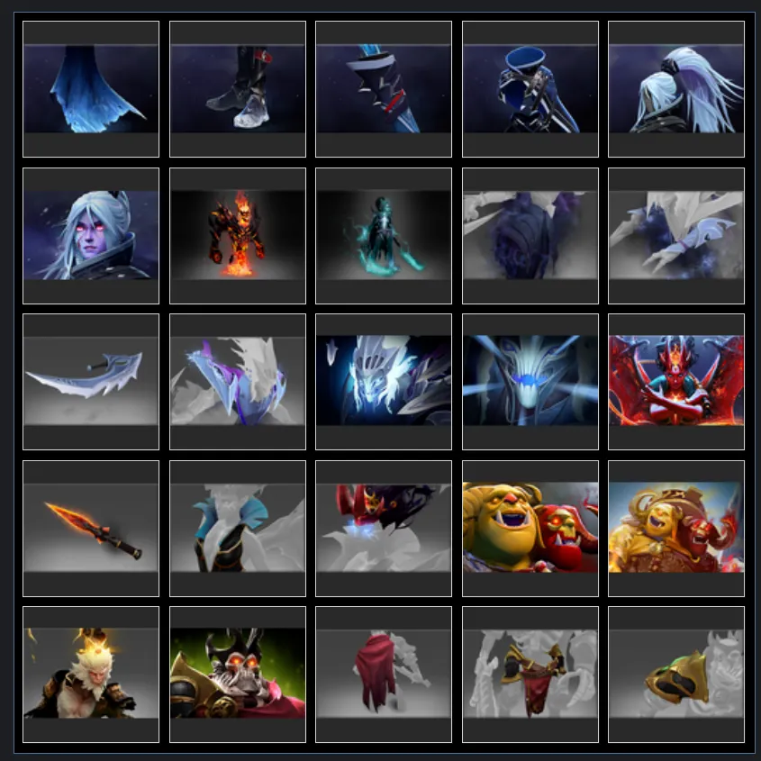 Инвентарь в Dota 2 у Exile