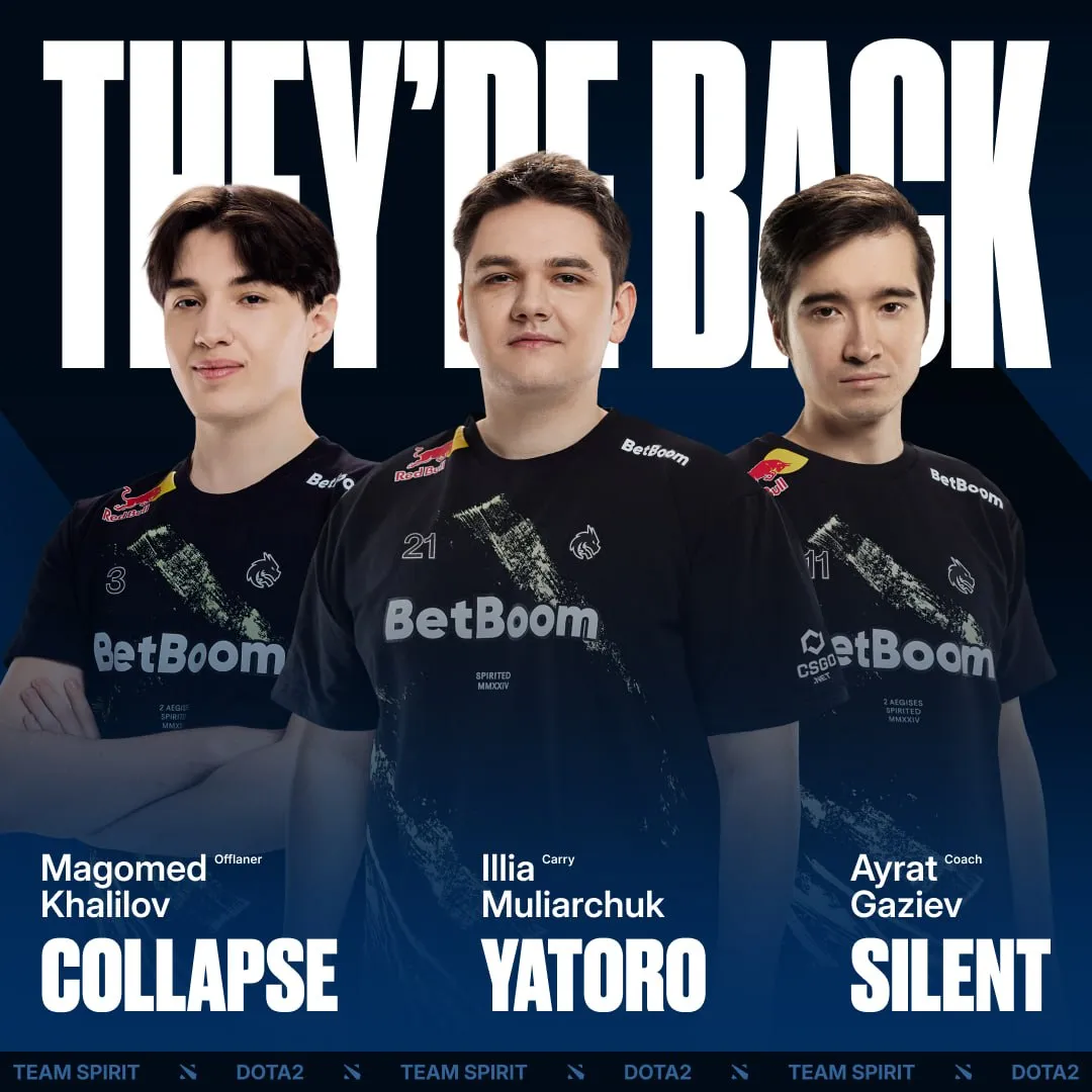 Анонс Team Spirit в Telegram