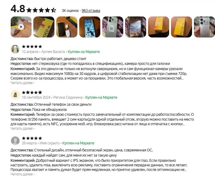 Отзывы о Xiaomi Poco M6 4G