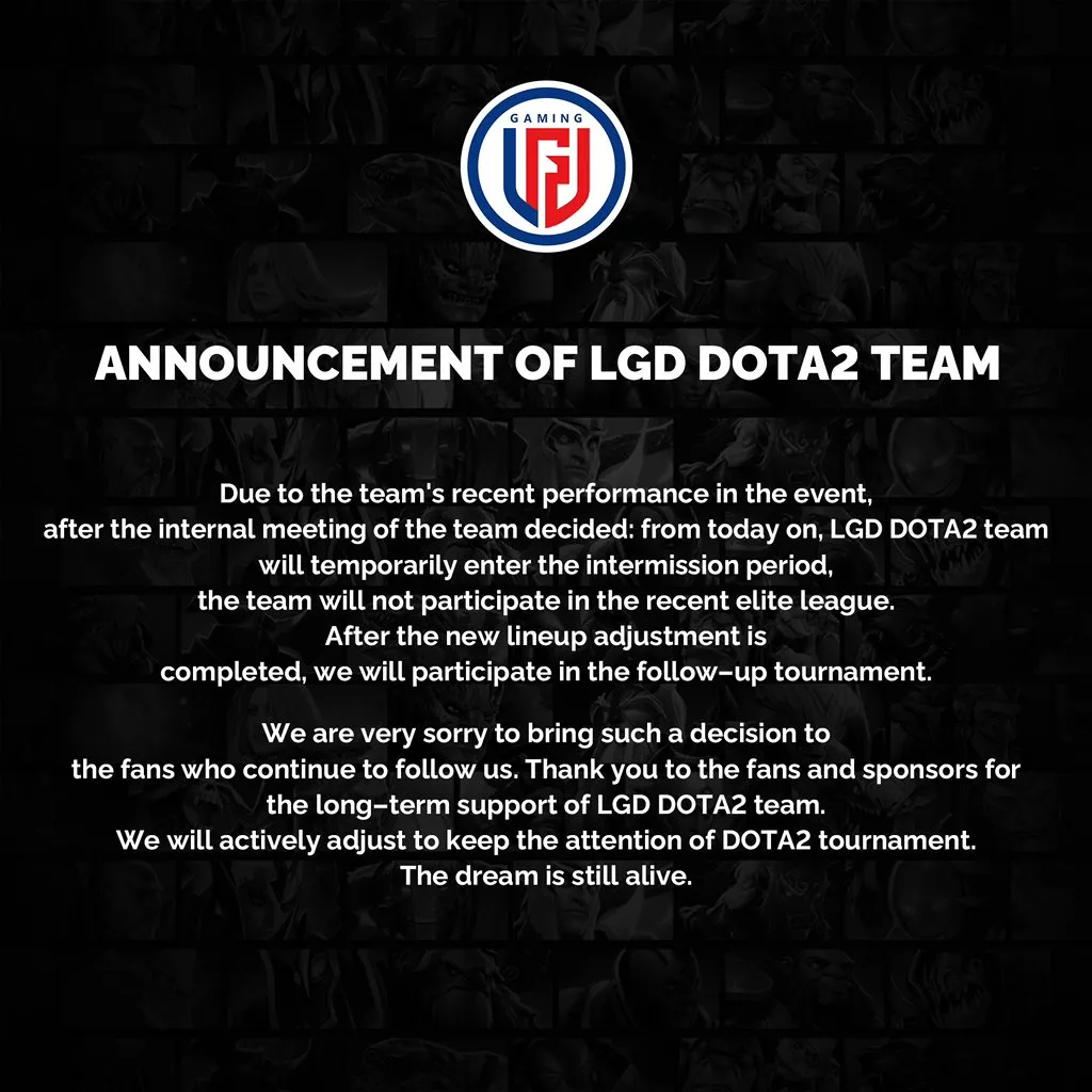 Заявление LGD Gaming