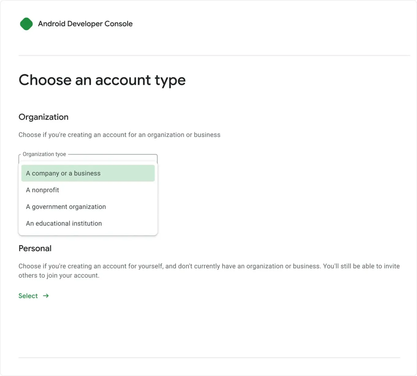 Скриншот с сервиса Android Developer Console