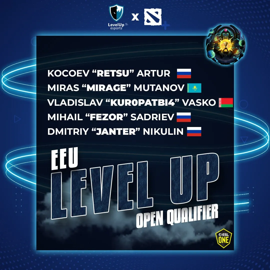 Состав Level UP по Dota 2