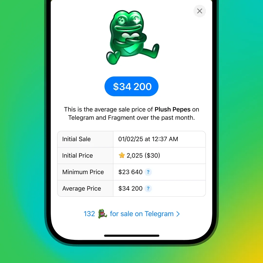 Ценность подарков в Telegram