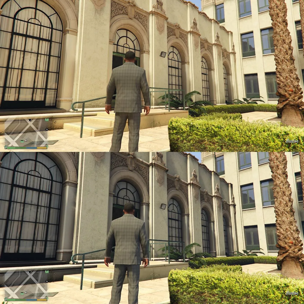 Сравнение Grand Theft Auto V с RTX и без