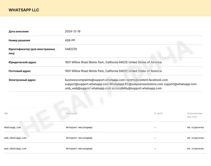 С 19 декабря 2024 года WhatsApp и 11 других мессенджеров обязаны сотрудничать с ФСБ