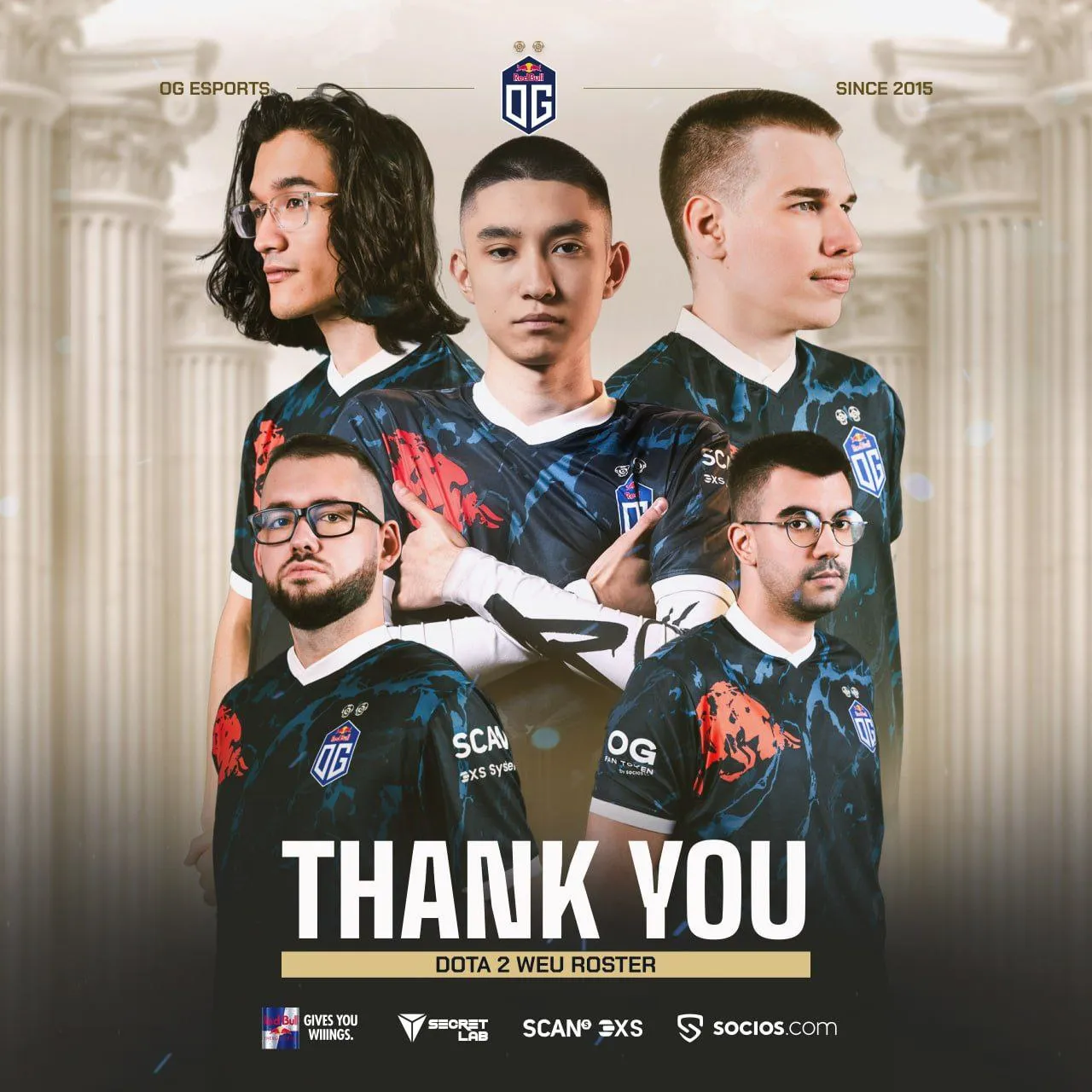 Анонс роспуска европейского состава OG по Dota 2