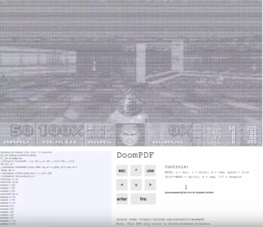 DOOM в формате PDF в браузере