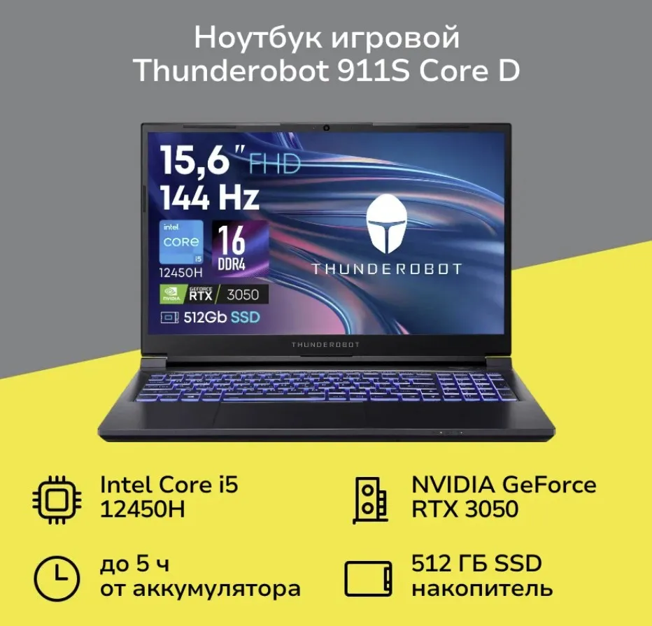 Ноутбук Thunderobot 911S Core D JT009K00FRU*