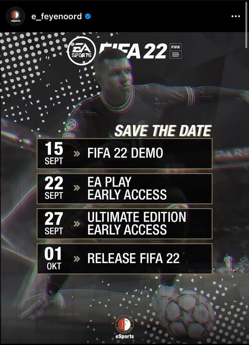 Дорожная карта FIFA 22 из Instagram «Фейеноорд»