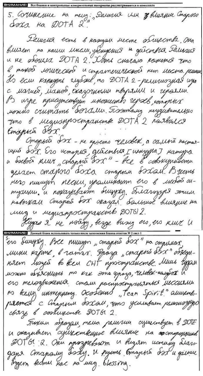 Сочинение про Dota 2