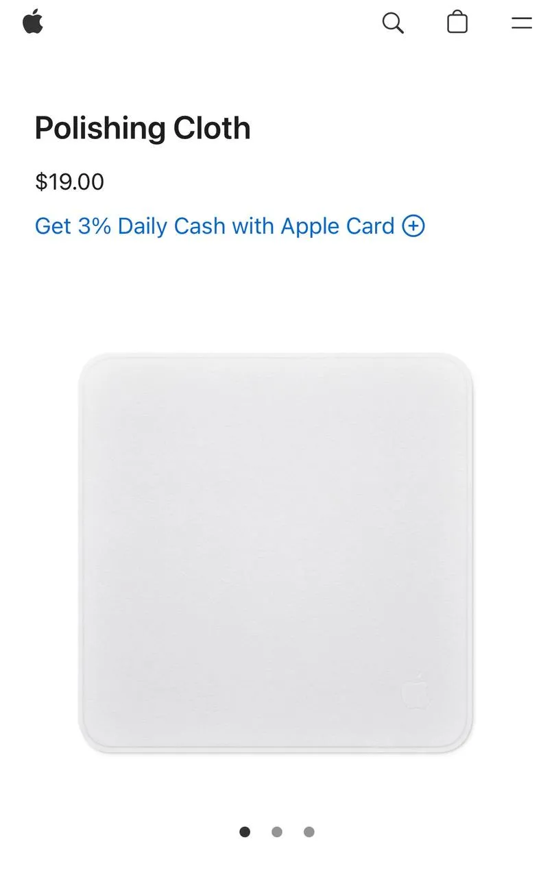Polishing Cloth на сайте Apple