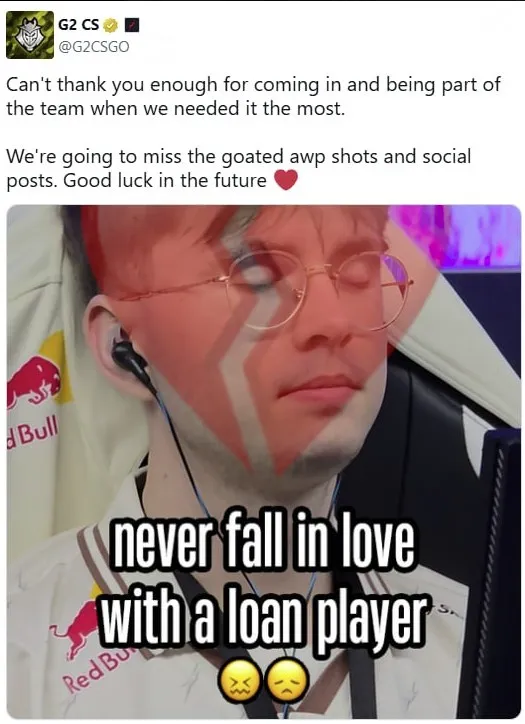 Пост G2 Esports