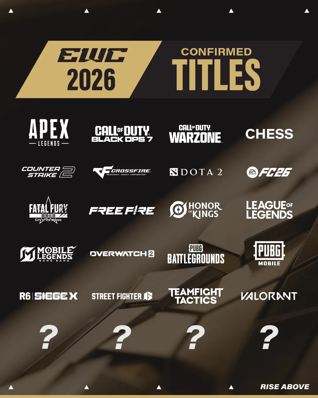 Дисциплины Esports World Cup 2026