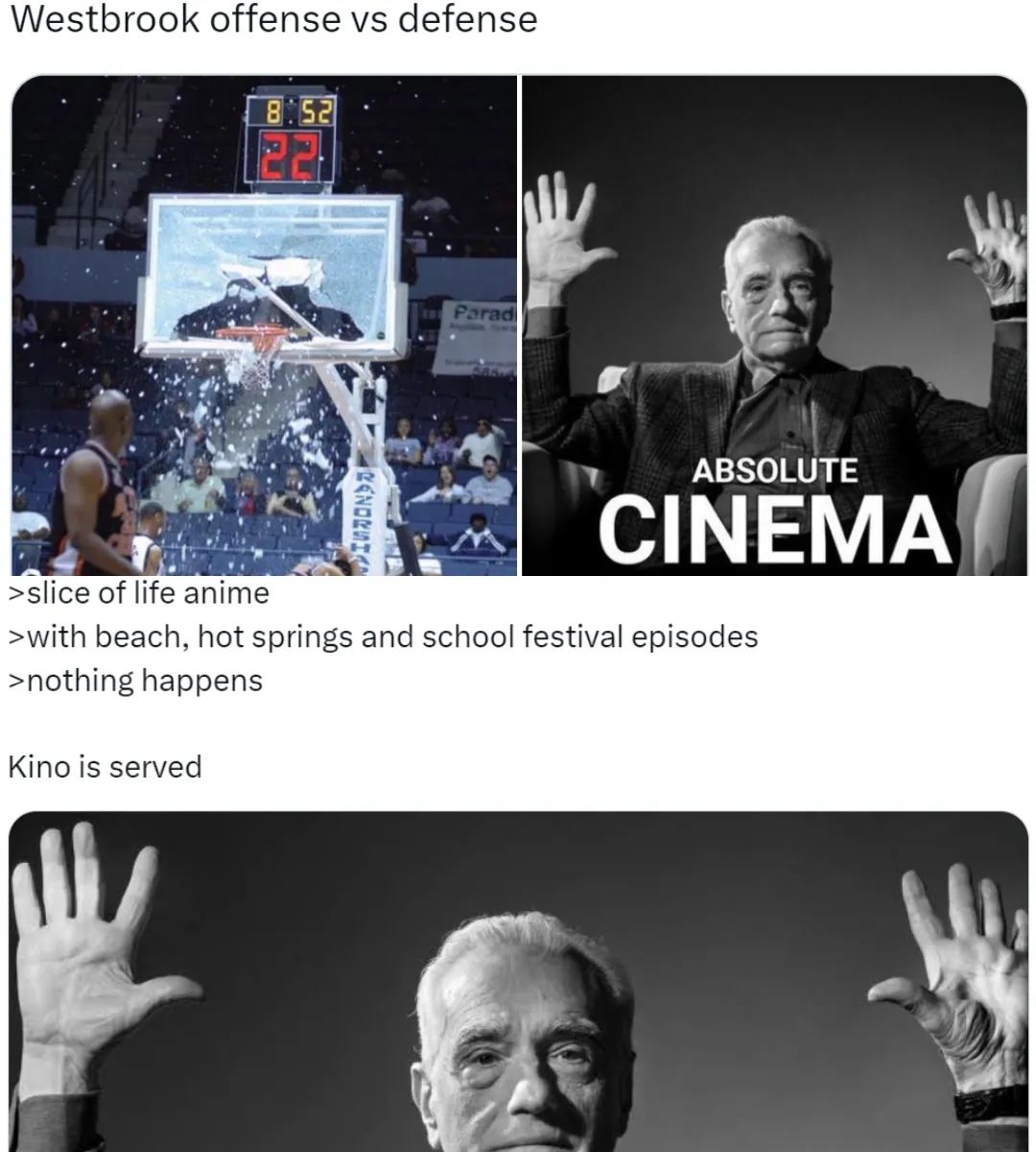 Парочка адаптаций мема Absolute Cinema 2023 года