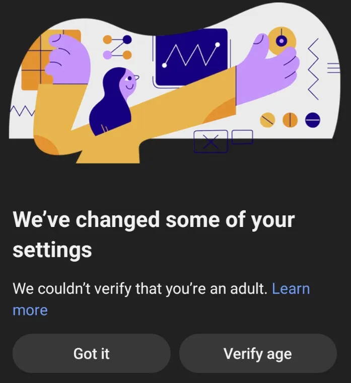 Просьба подтвердить возраст от YouTube 