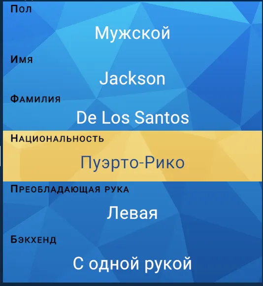 Создание персонажа в режиме карьеры