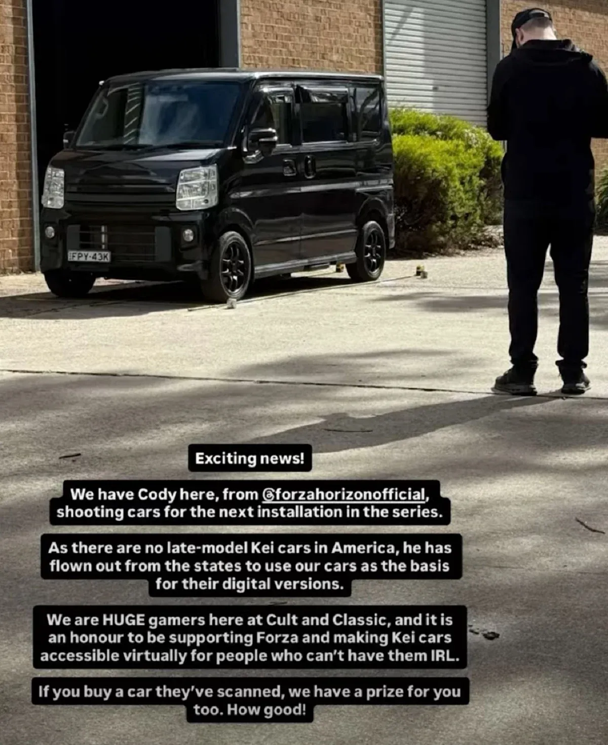 Пост из социальных сетей австралийской компании по импорту автомобилей Cult & Classic.