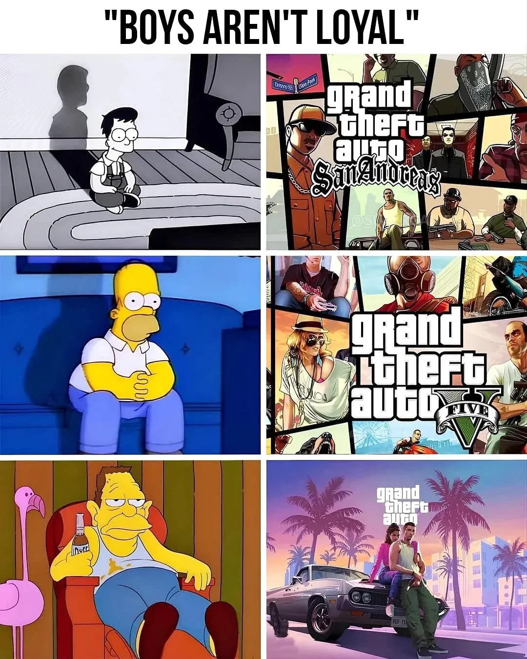 «Парни не преданные» (имеется ввиду, что фанаты GTA всегда будут ждать новую часть серии)