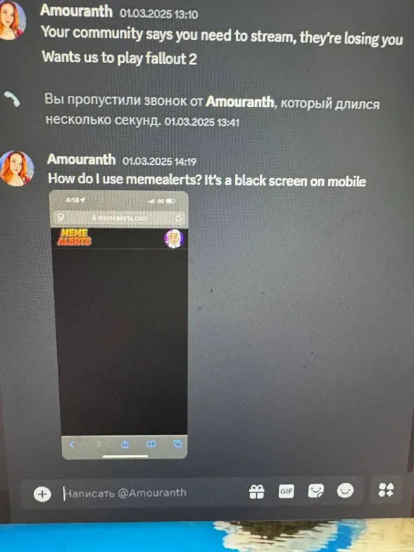 Переписка Maddyson с Amouranth