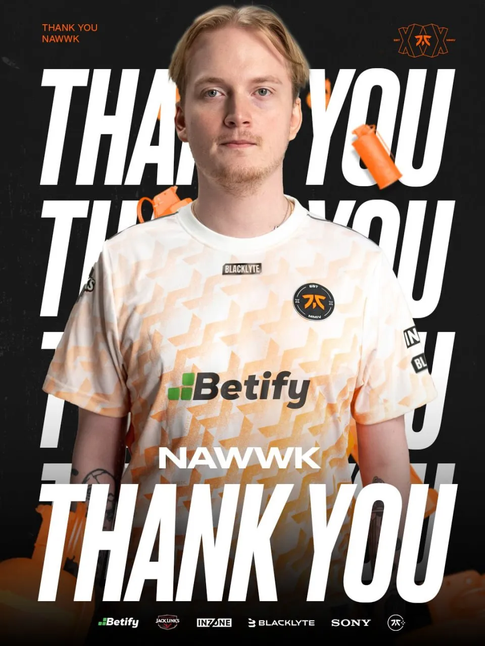 Пост об уходе nawwk из Fnatic