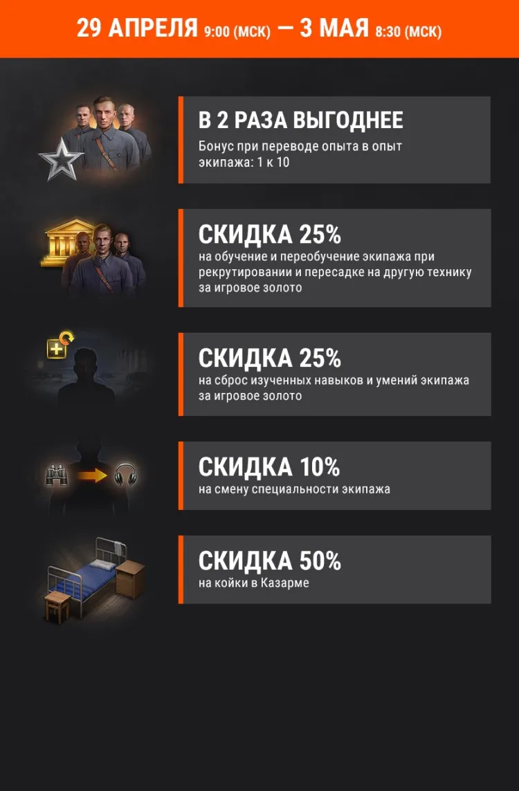 Бонусы за выполнение миссий 