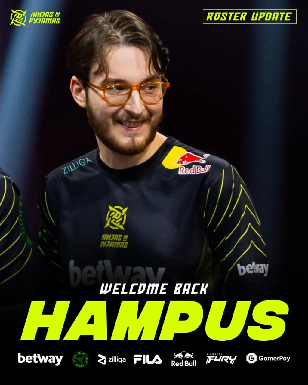 Hampus вернулся в Ninjas in Pyjamas