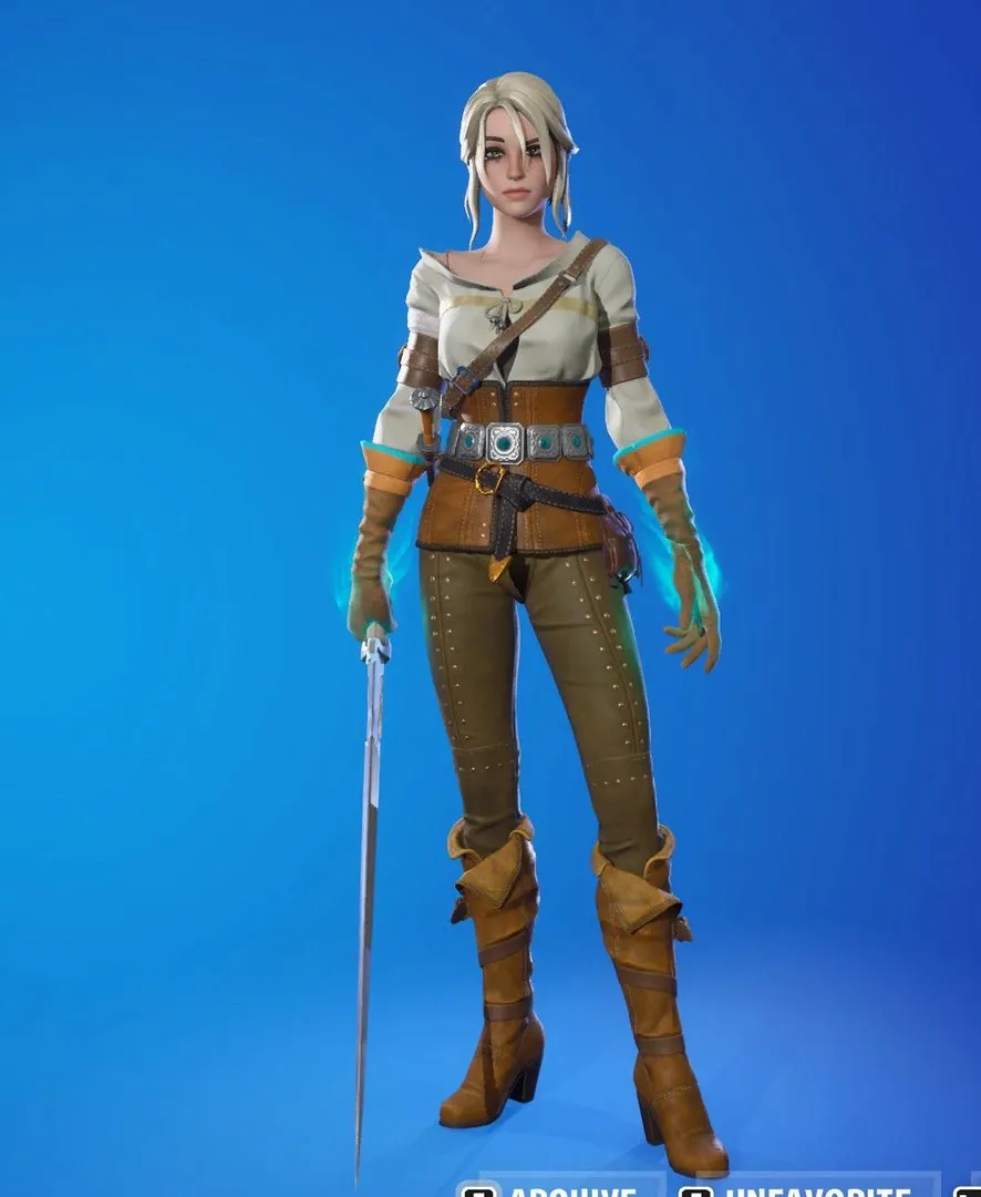 Цири из The Witcher 3 в Fortnite