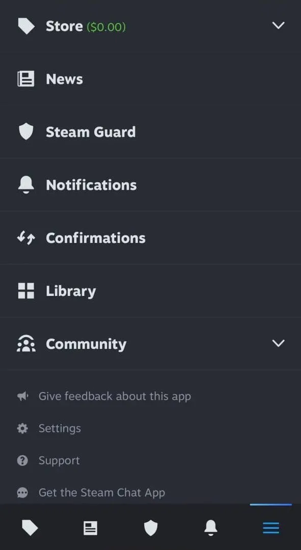 Новое мобильное приложение Steam