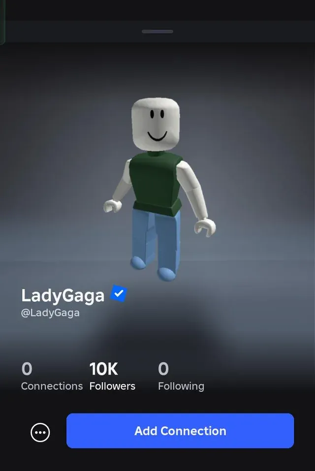 Официальный аккаунт Леди Гаги в Roblox