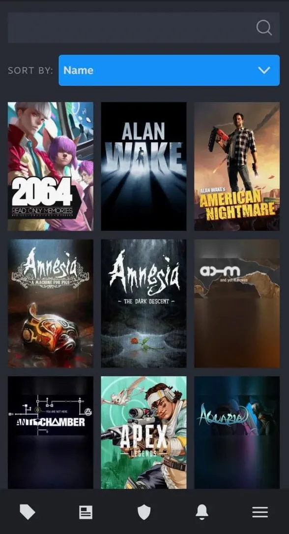 Новое мобильное приложение Steam