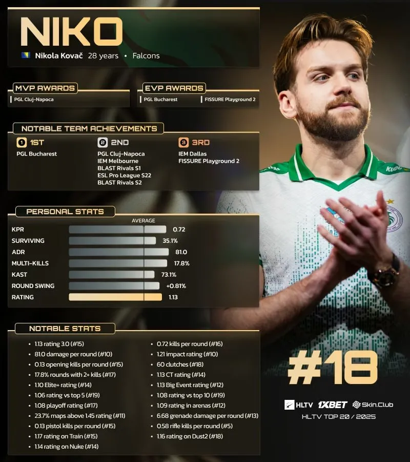 Статистика NiKo