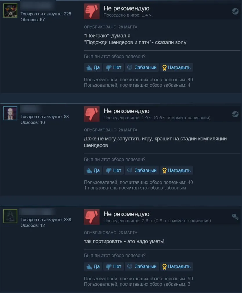 Отзывы о The Last of Us Part I в Steam