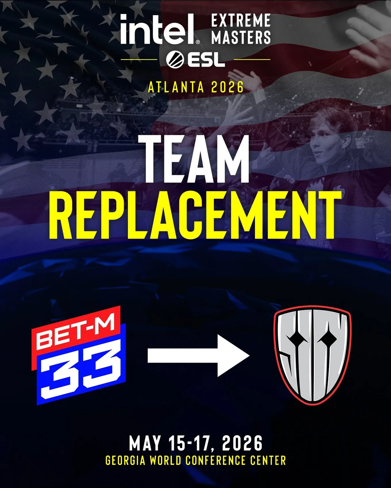 Замена на IEM Atlanta 2026