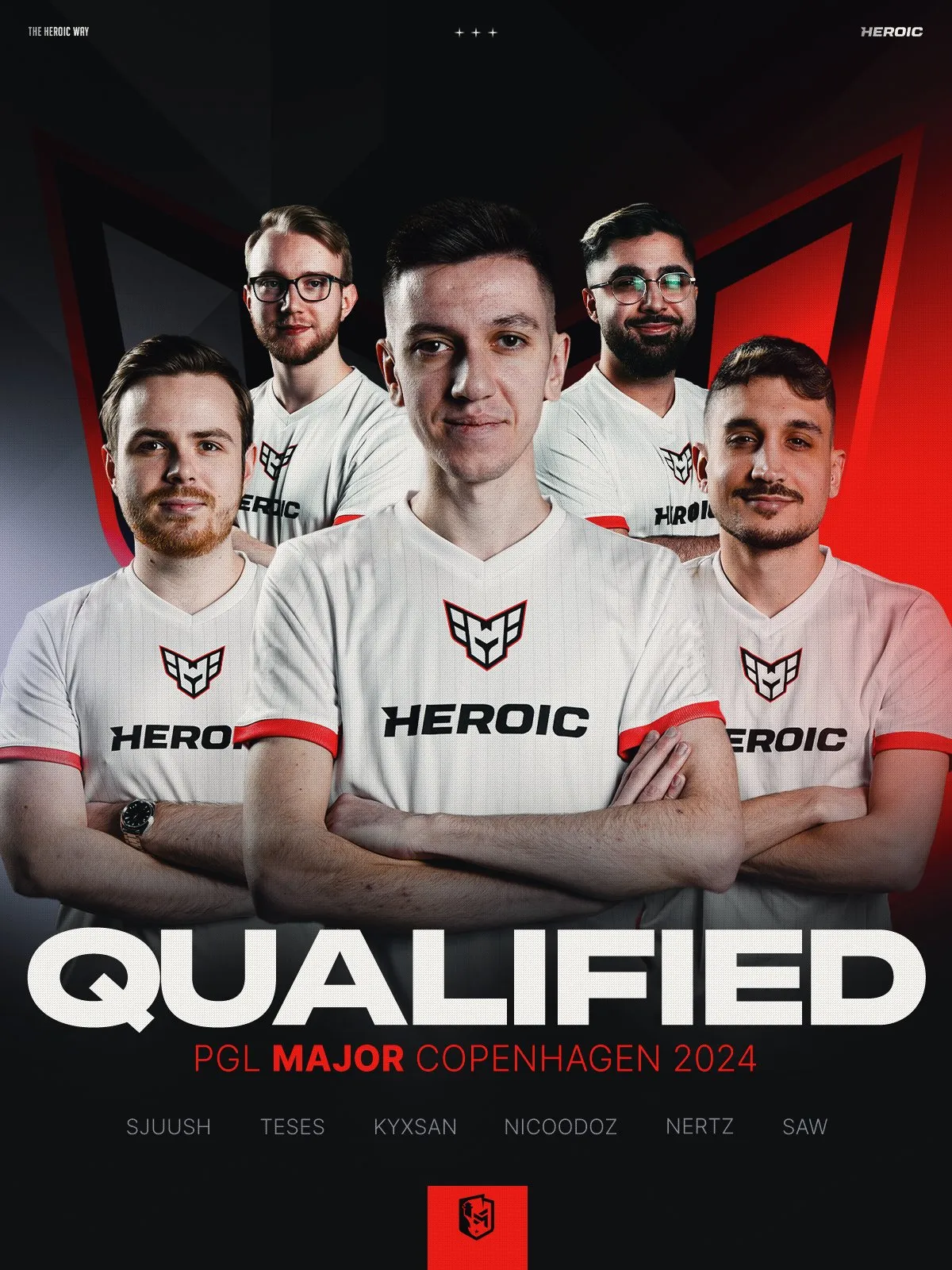 Постер HEROIC в преддверии PGL Major Copenhagen 2024